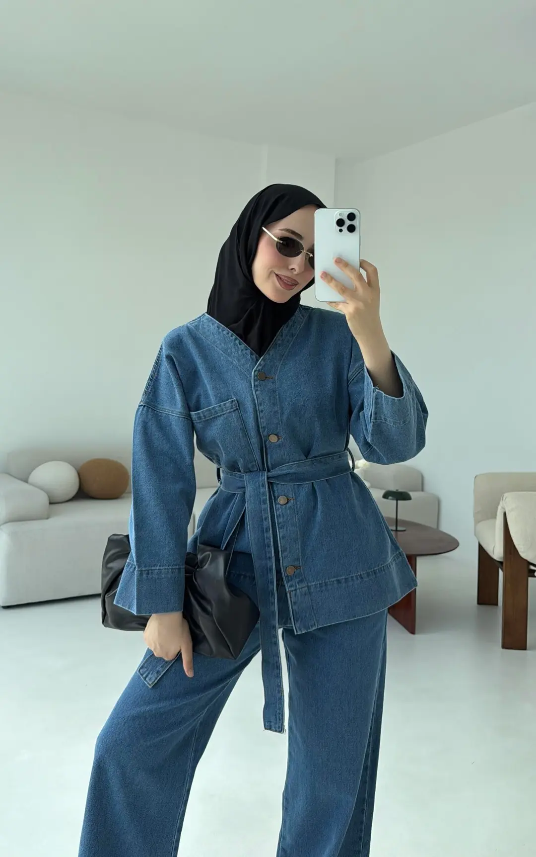 Denim Baglamalı Takım