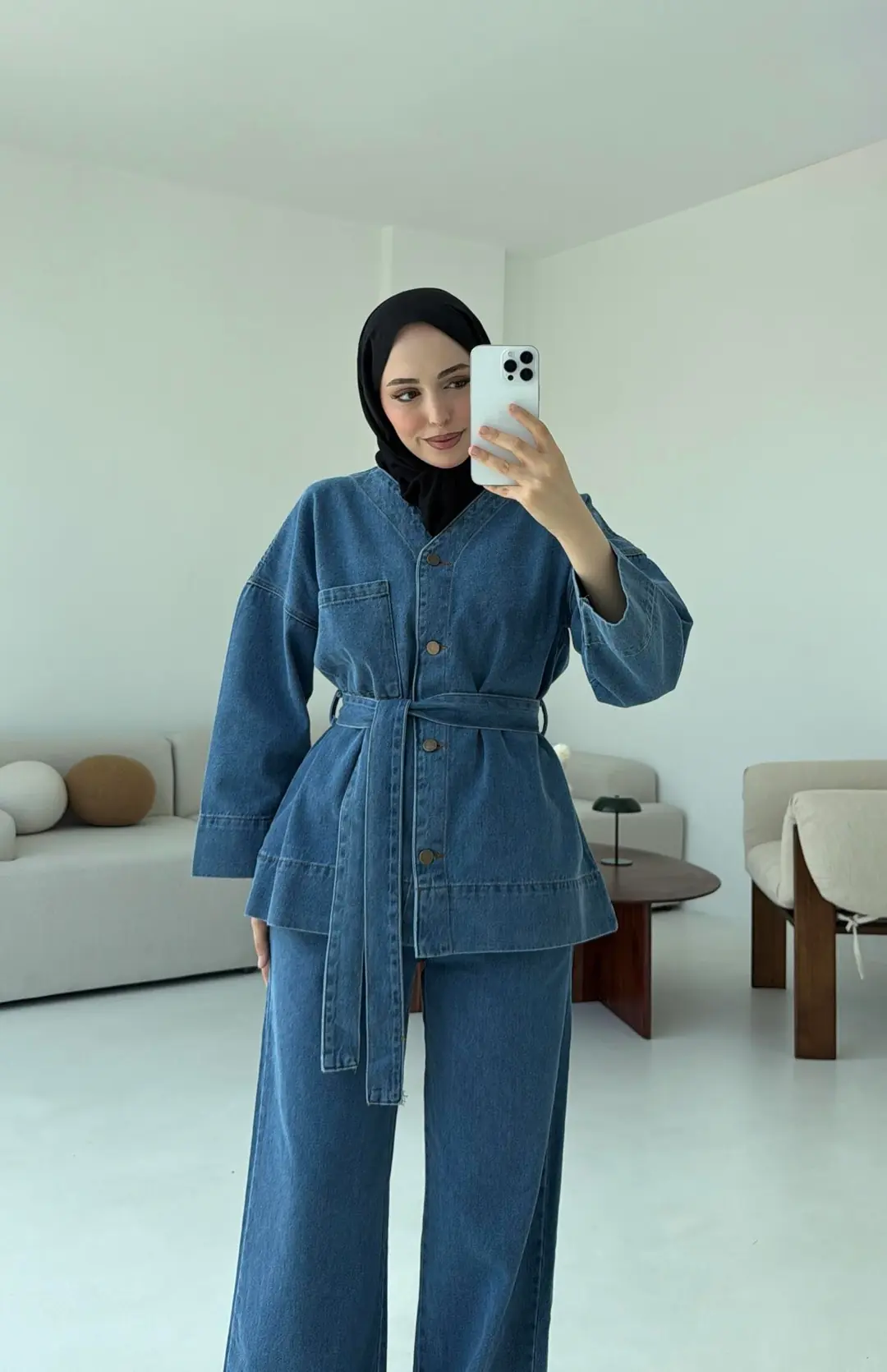 Denim Baglamalı Takım