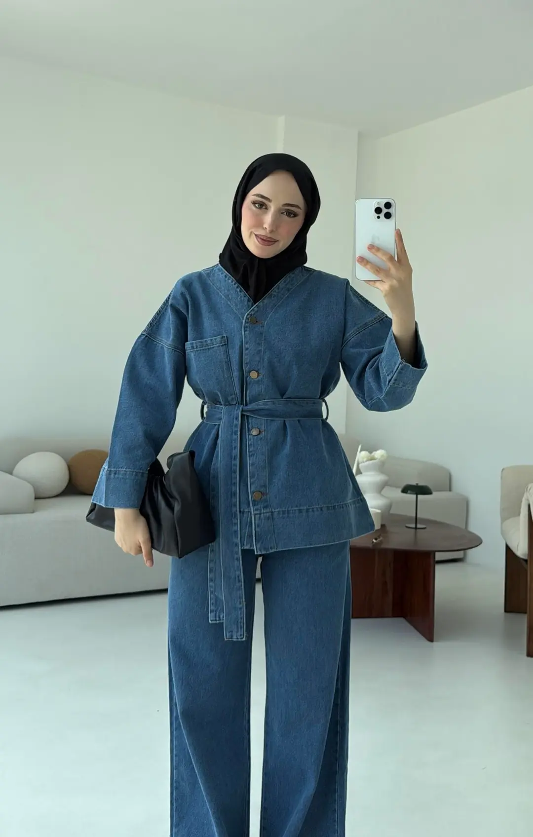Denim Baglamalı Takım