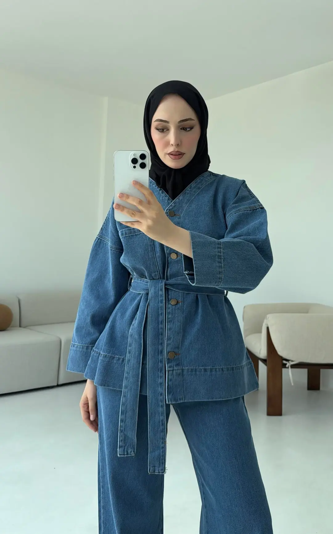 Denim Baglamalı Takım