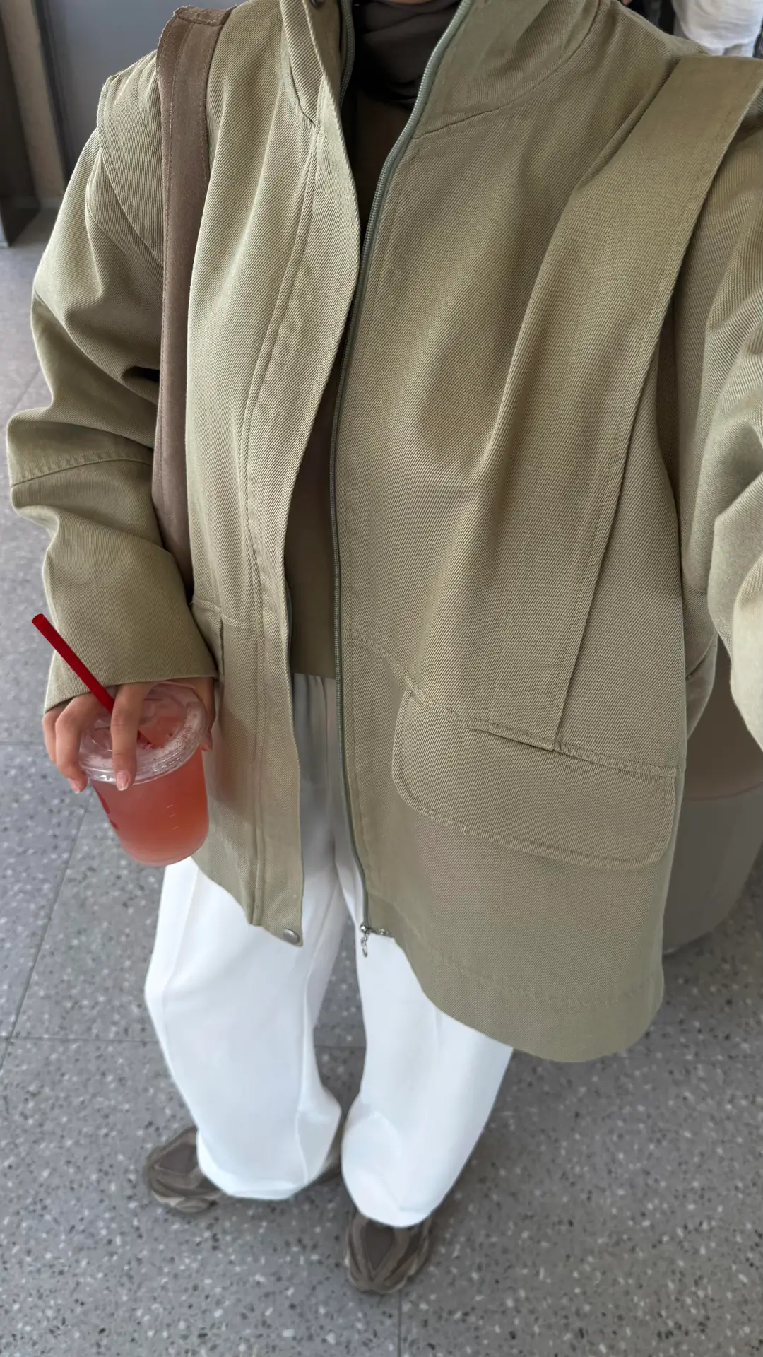 Premium Gabardin Tasarım Ceket Haki