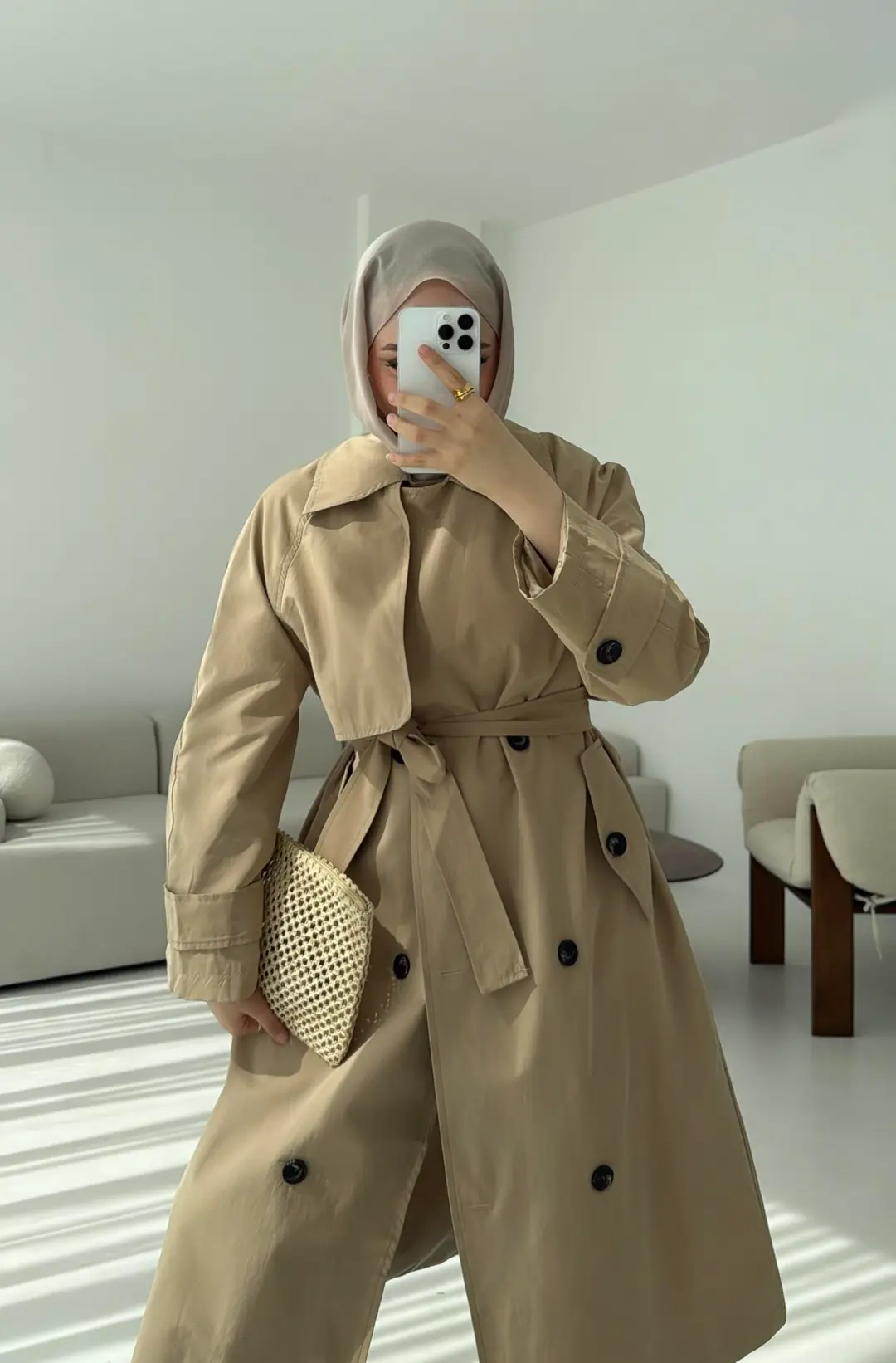 Kuşaklı Premium Trençkot