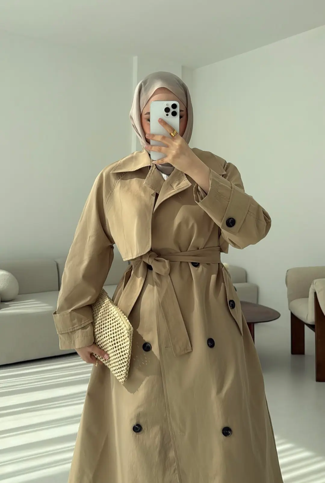 Kuşaklı Premium Trençkot
