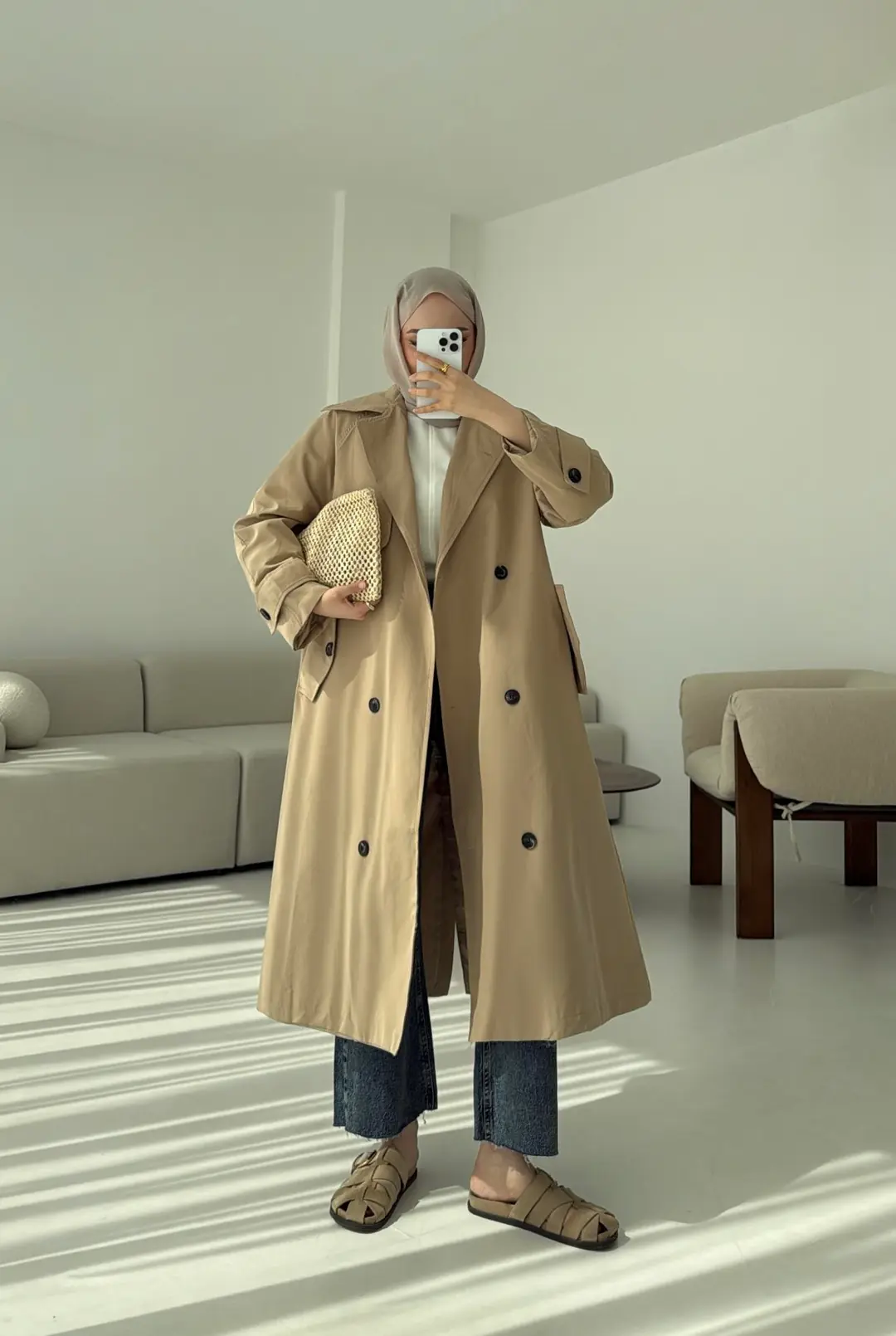 Kuşaklı Premium Trençkot