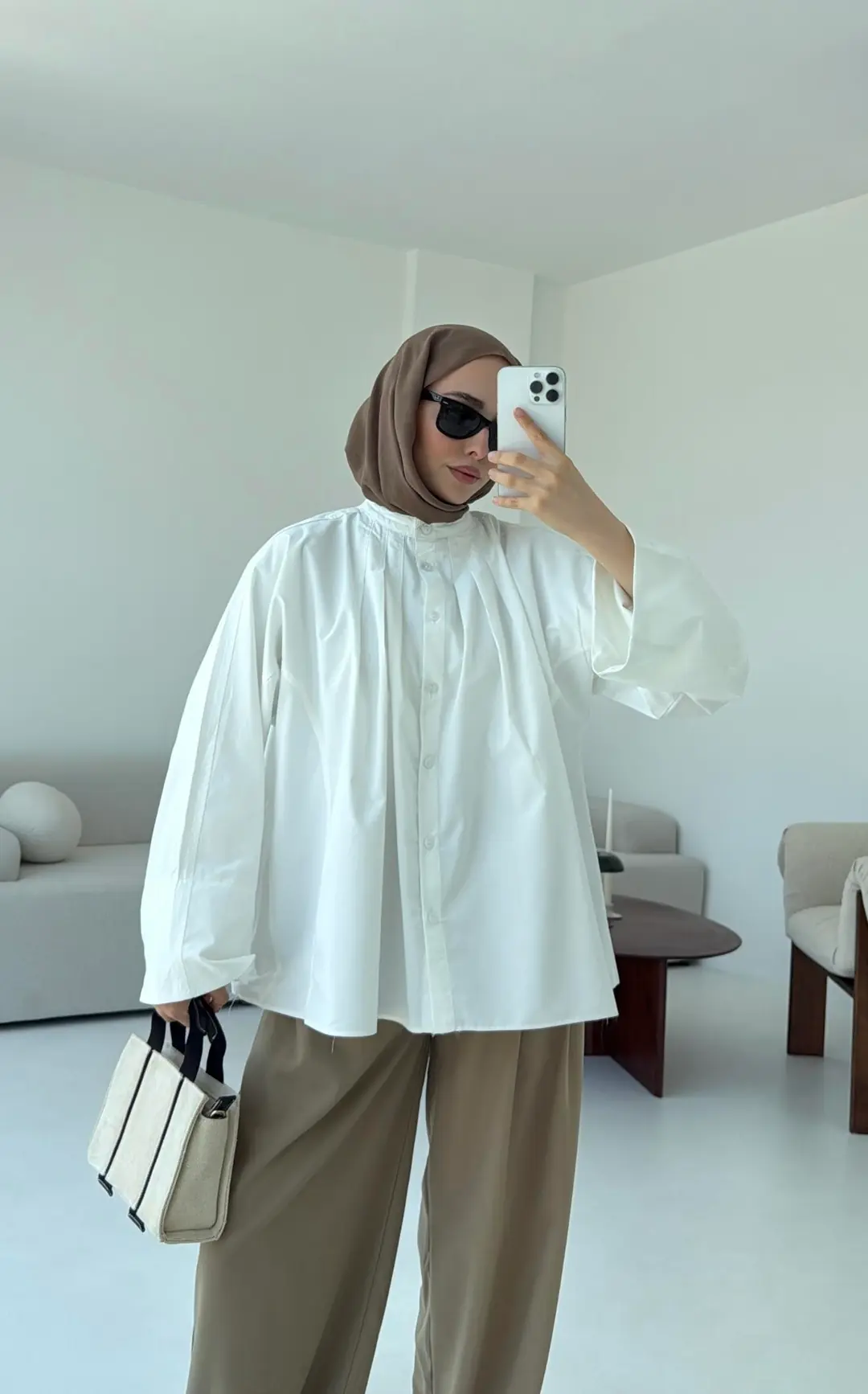 Lena Gömlek Beyaz