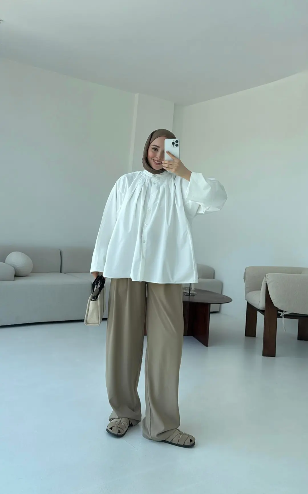 Lena Gömlek Beyaz