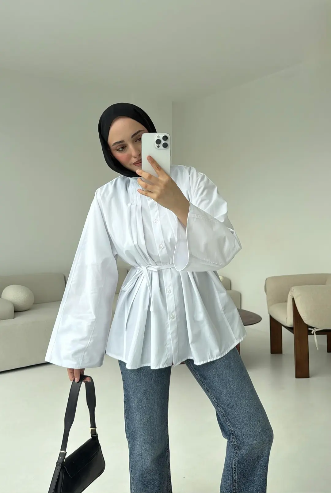 Lena Gömlek Beyaz
