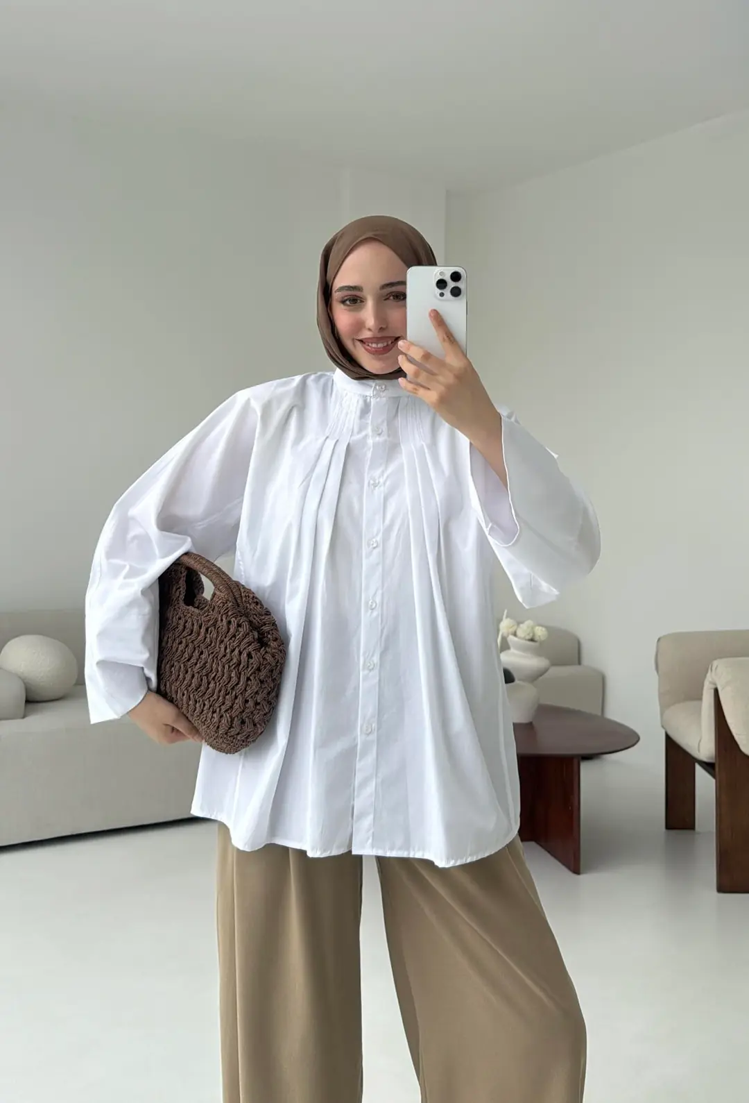 Lena Gömlek Beyaz