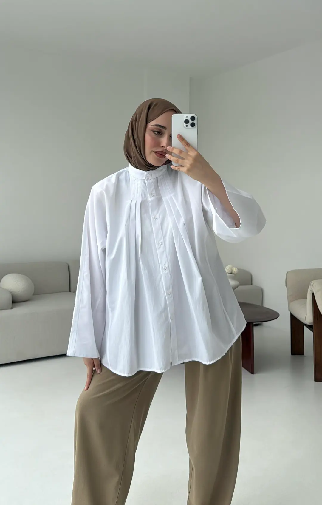 Lena Gömlek Beyaz