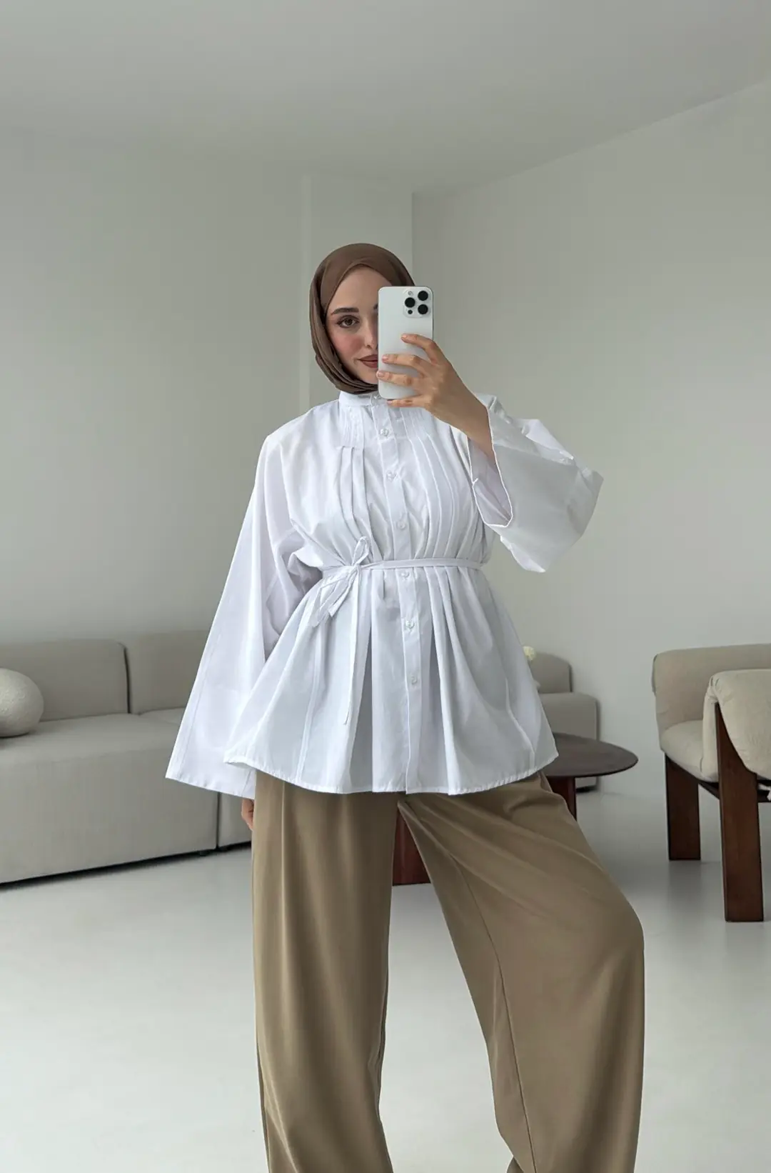 Lena Gömlek Beyaz