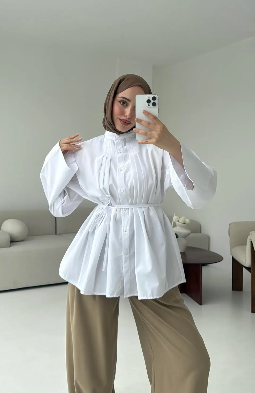 Lena Gömlek Beyaz