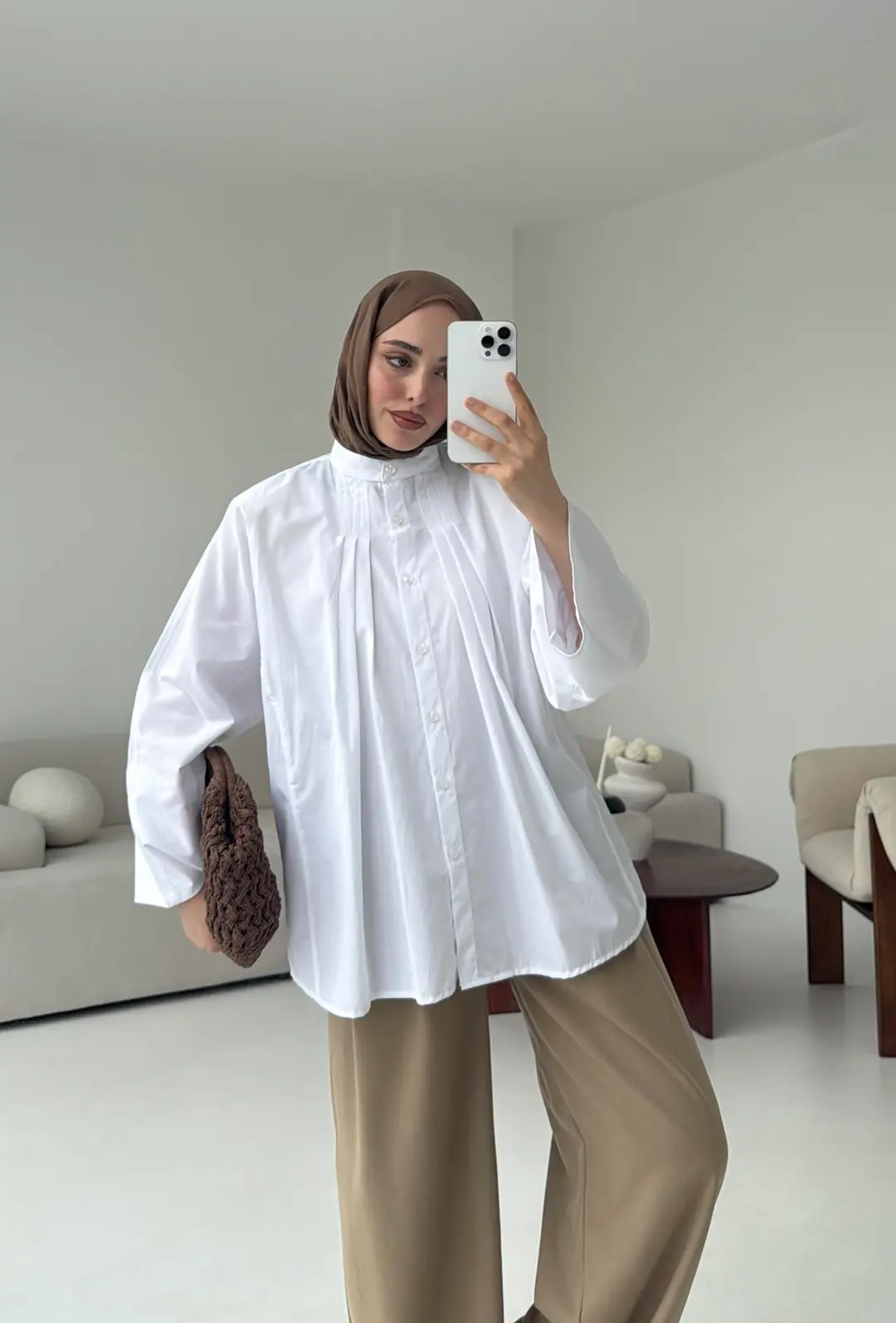 Lena Gömlek Beyaz
