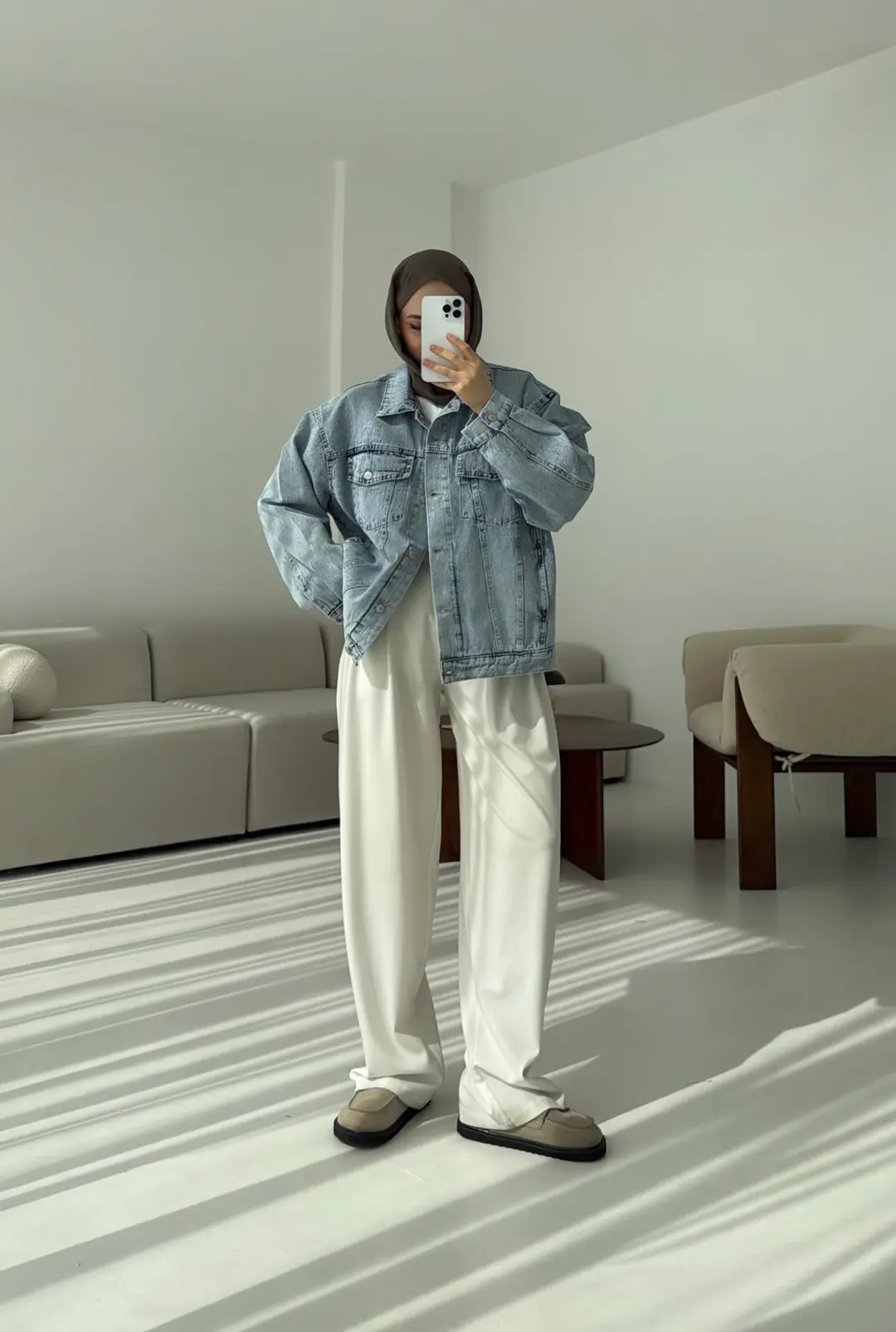 Oversize Mavi Denim Ceket
