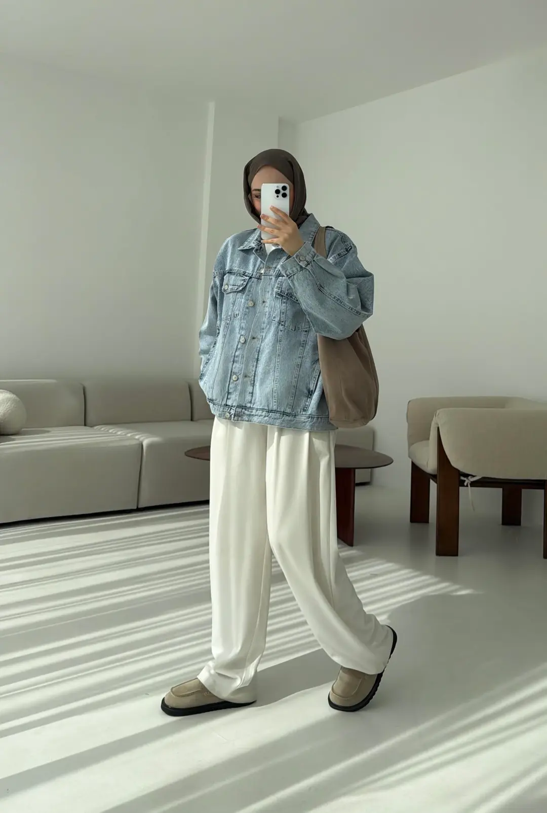 Oversize Mavi Denim Ceket