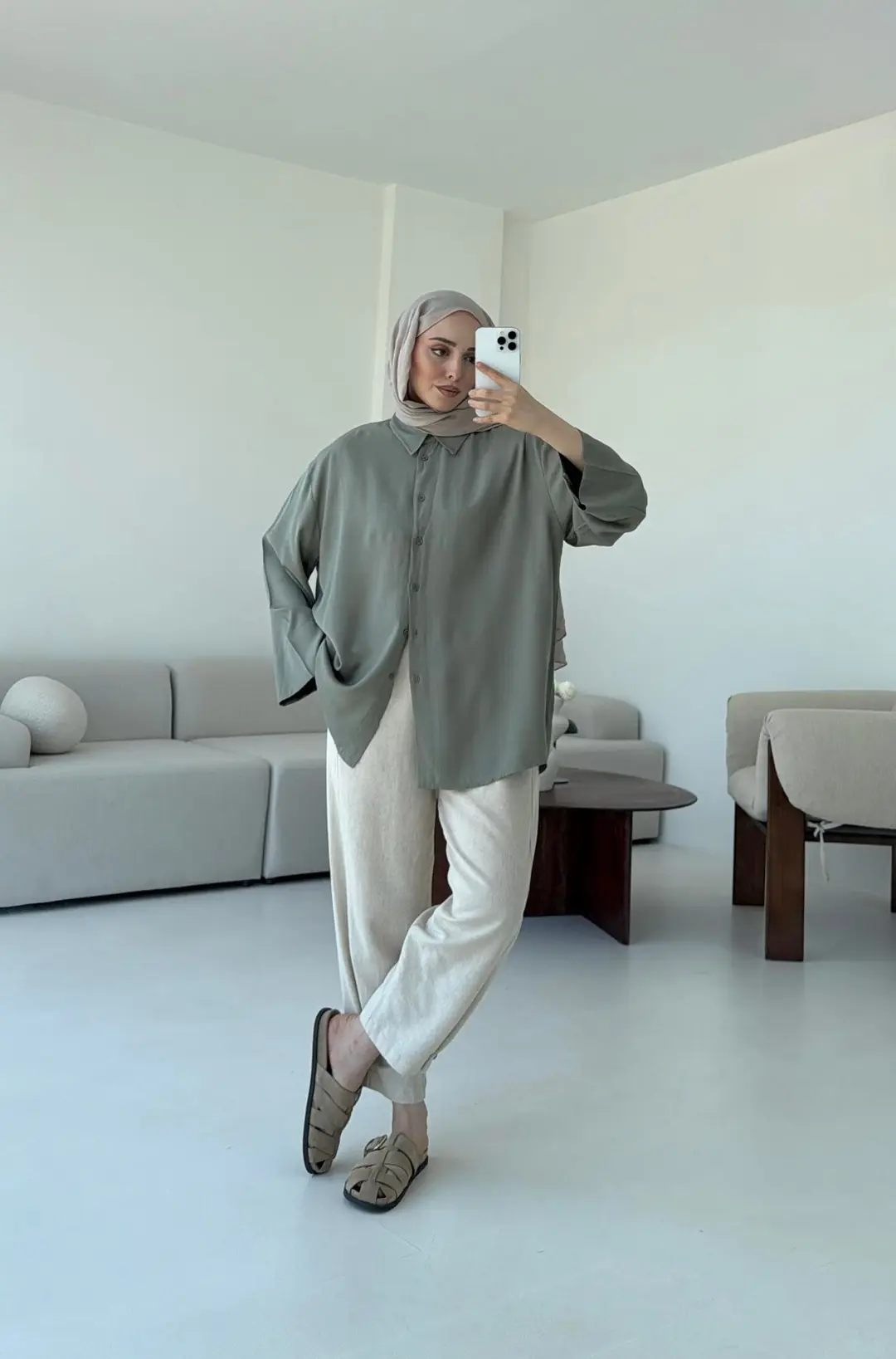 Tencel Yıkamalı Gömlek Cağla