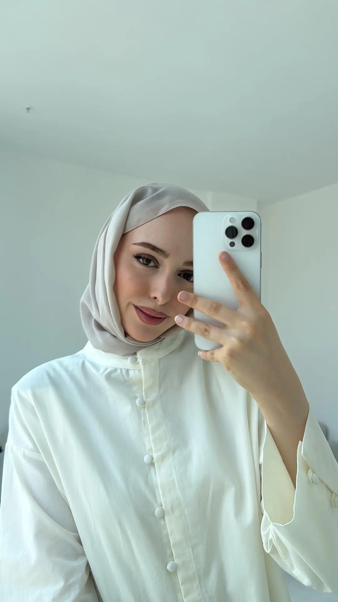 Birit Dügmeli Gömlek Ekru