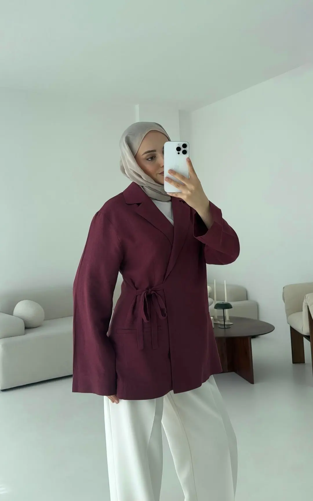 Yazlık Bordo Ceket