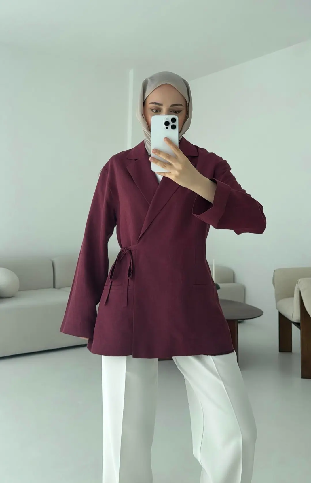 Yazlık Bordo Ceket