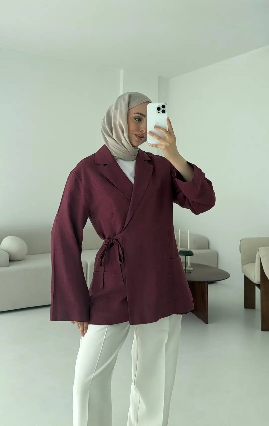 Yazlık Bordo Ceket