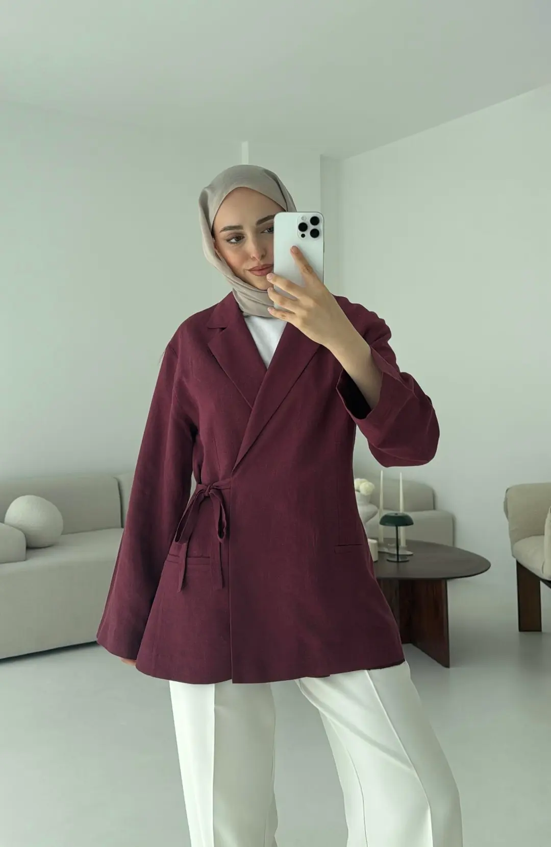 Yazlık Bordo Ceket