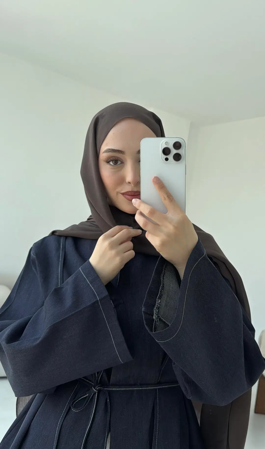 Biyeli Kot Kimono/Ceket Lacivert