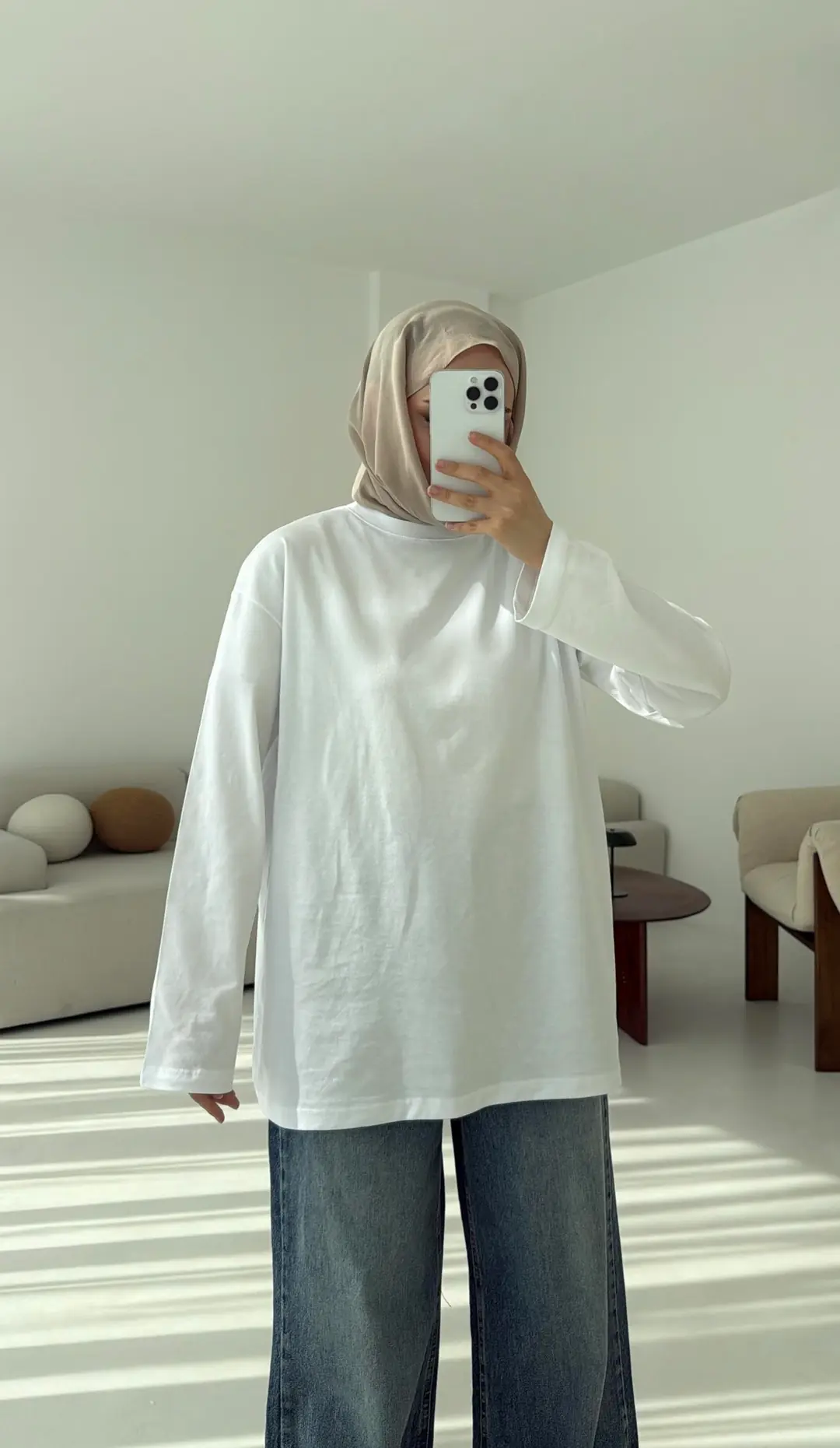 Basıc Sweatshirt Beyaz