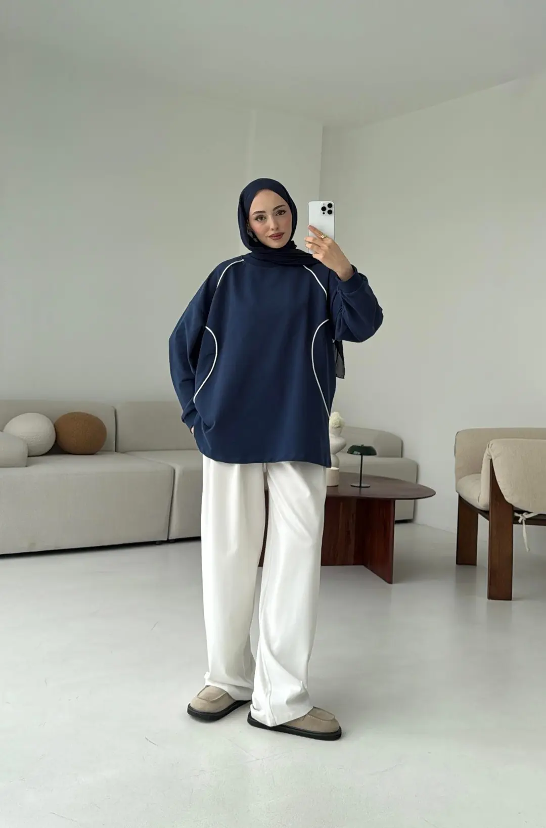 Biyeli Sweat Lacivert