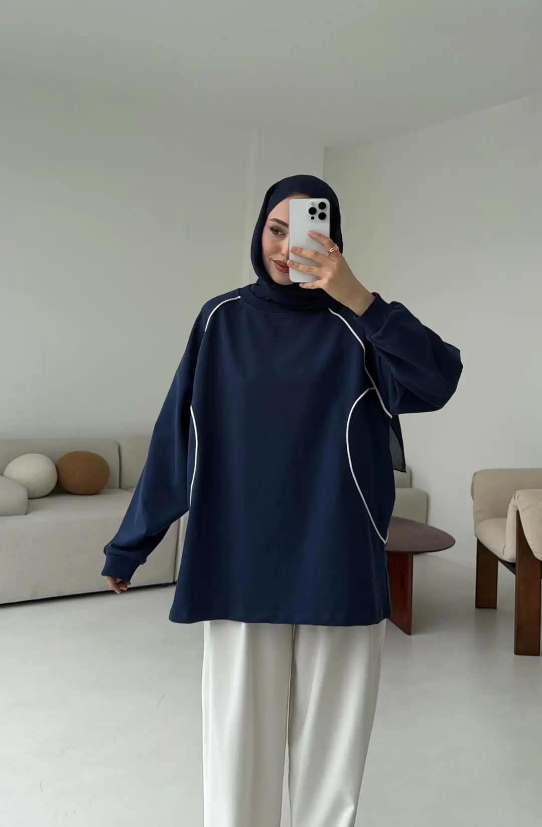 Biyeli Sweat Lacivert