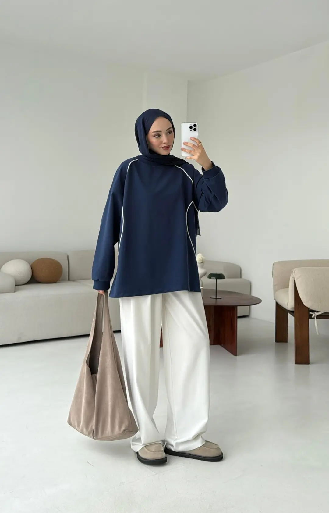 Biyeli Sweat Lacivert