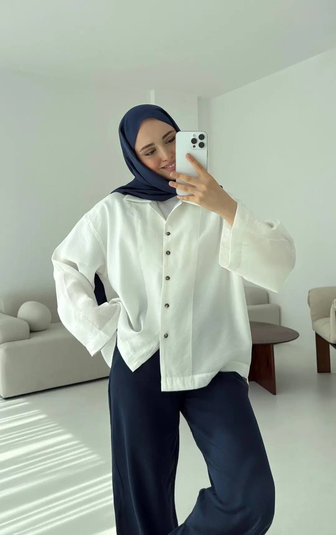 Oversize Gömlek Beyaz