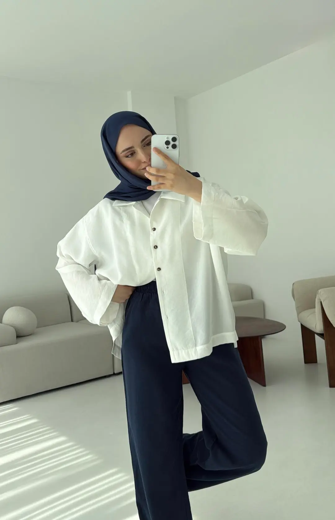 Oversize Gömlek Beyaz