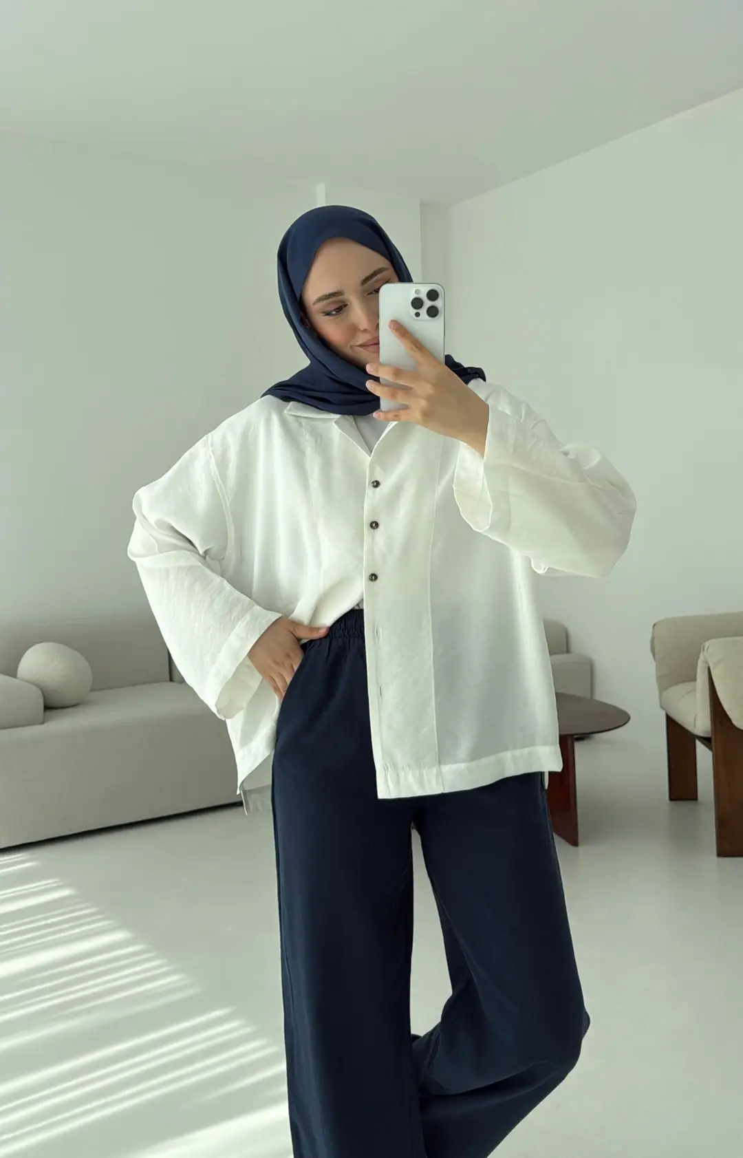 Oversize Gömlek Beyaz