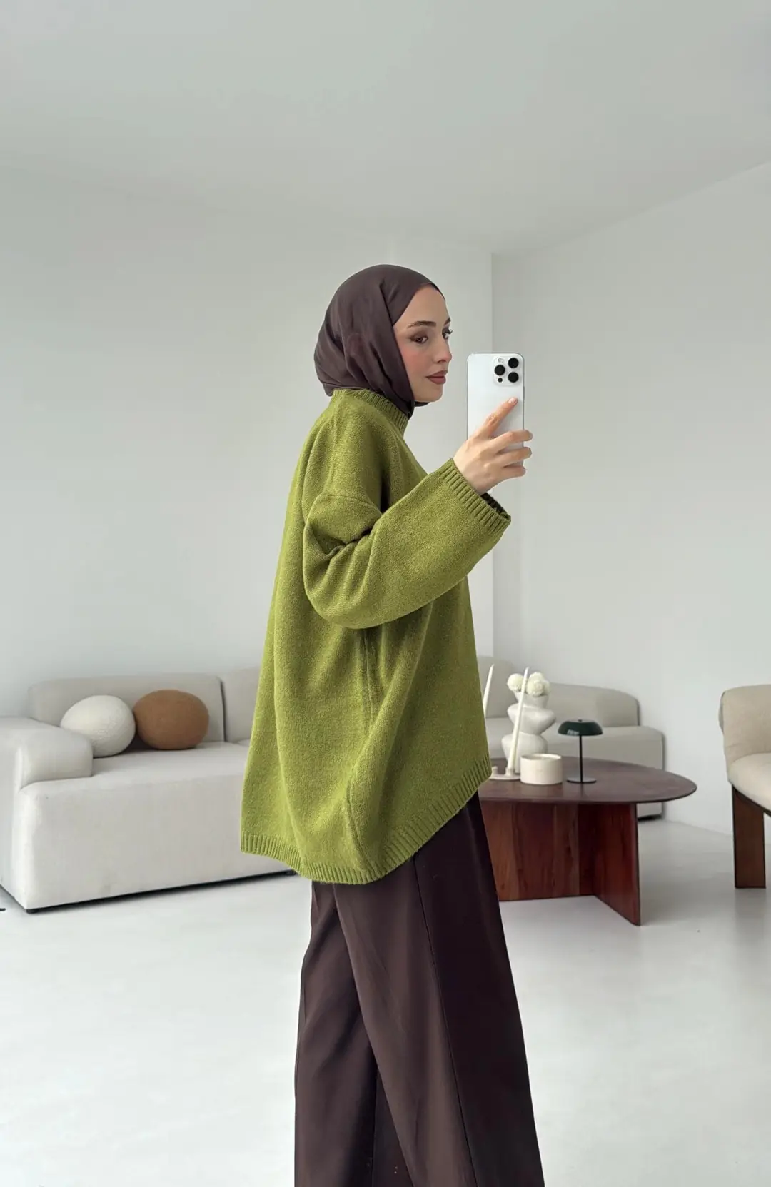 Yumuşak Kazak Olive