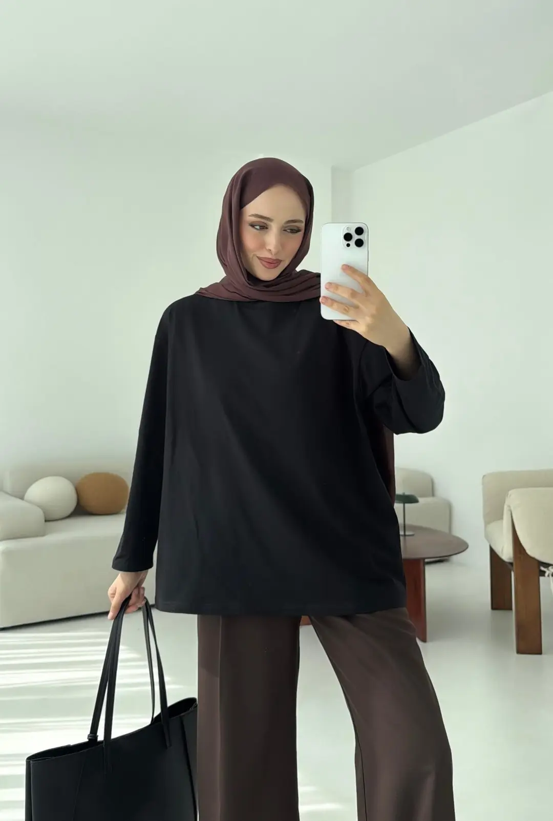 Uzun Kol Tişört Siyah