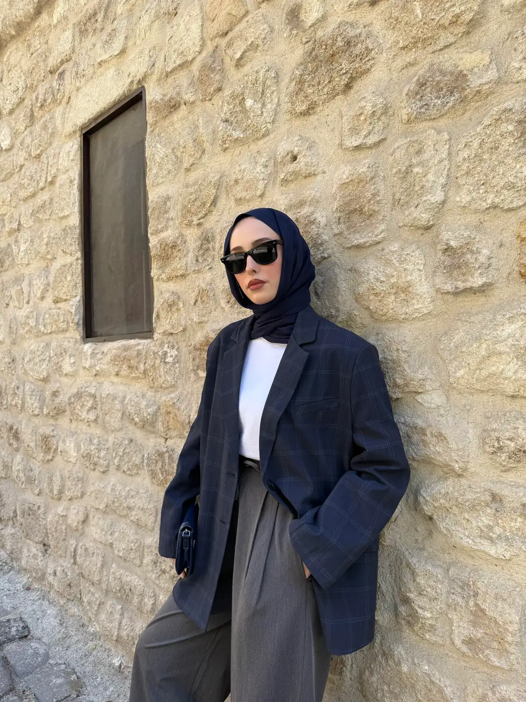 Lacivert Oversize Blazer Ceket