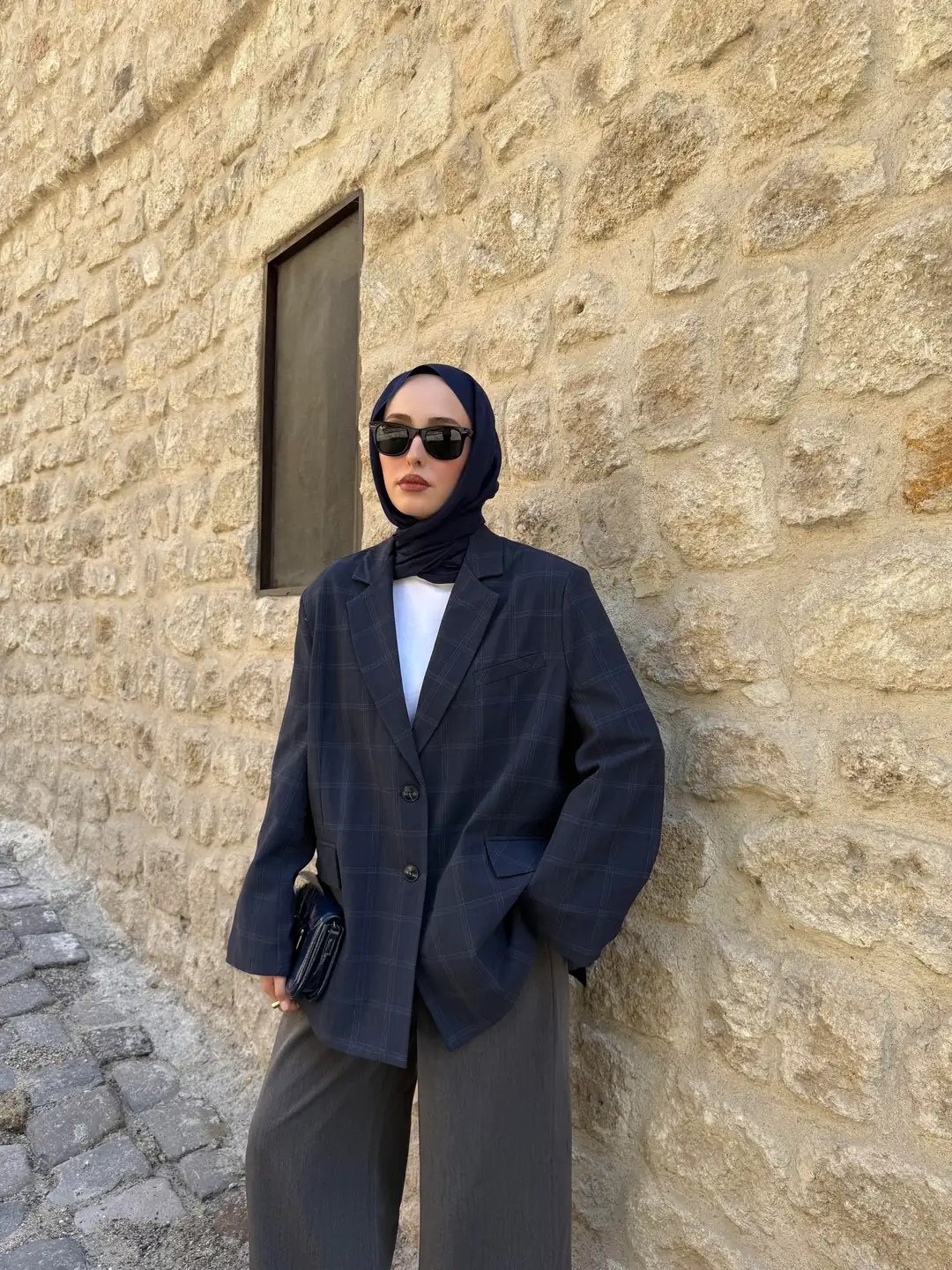 Lacivert Oversize Blazer Ceket