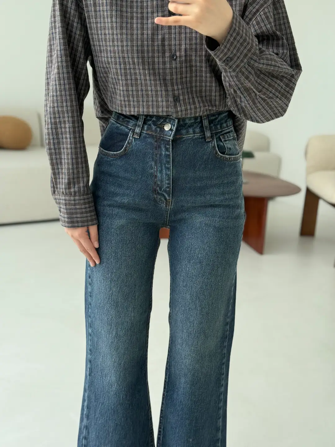 Premium Paçası Kesik Hafif İspanyol Jean R148
