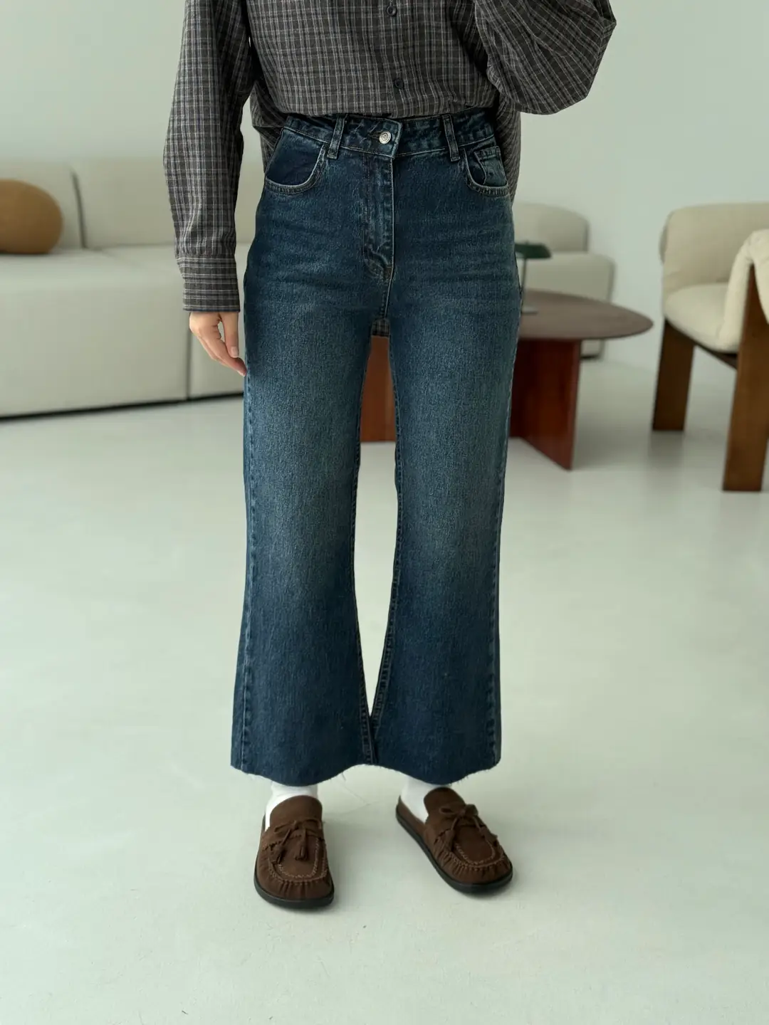 Premium Paçası Kesik Hafif İspanyol Jean R148