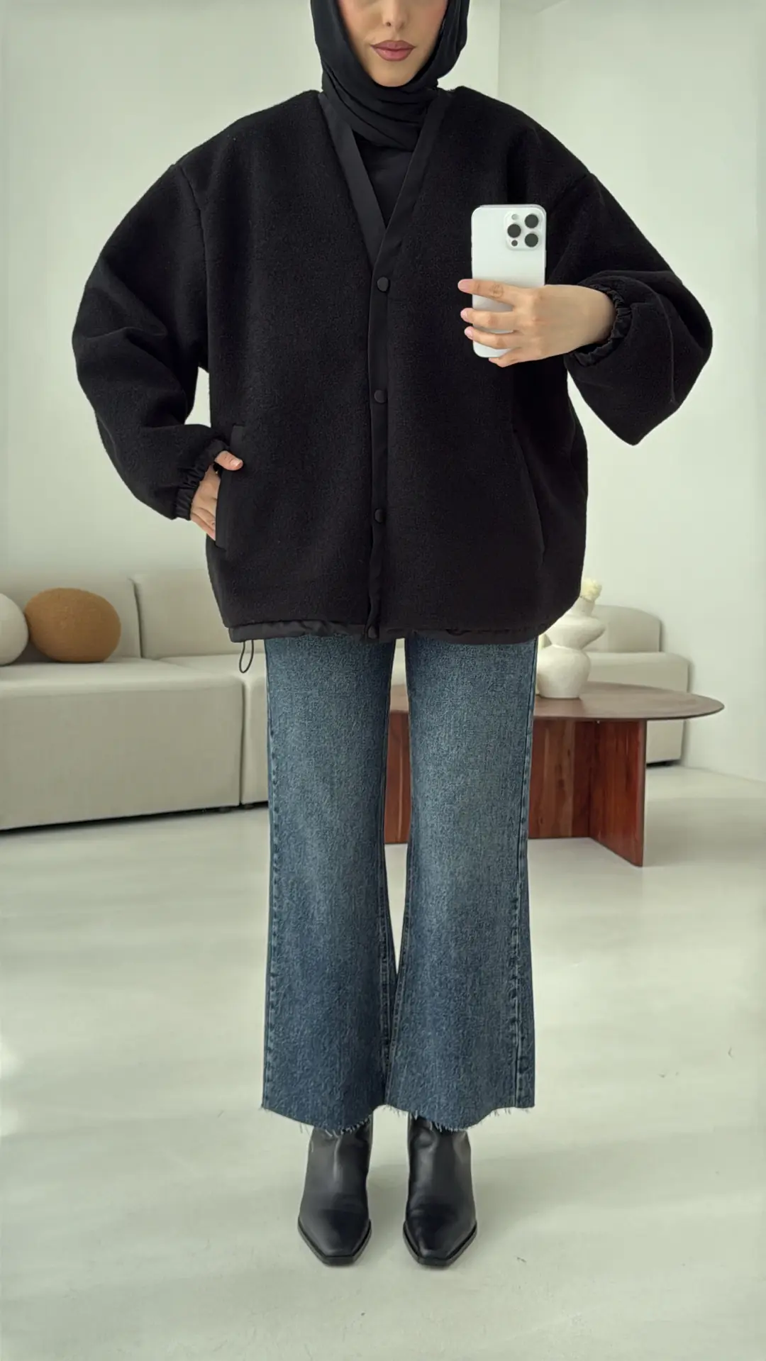 Buklet Bomber Ceket Siyah