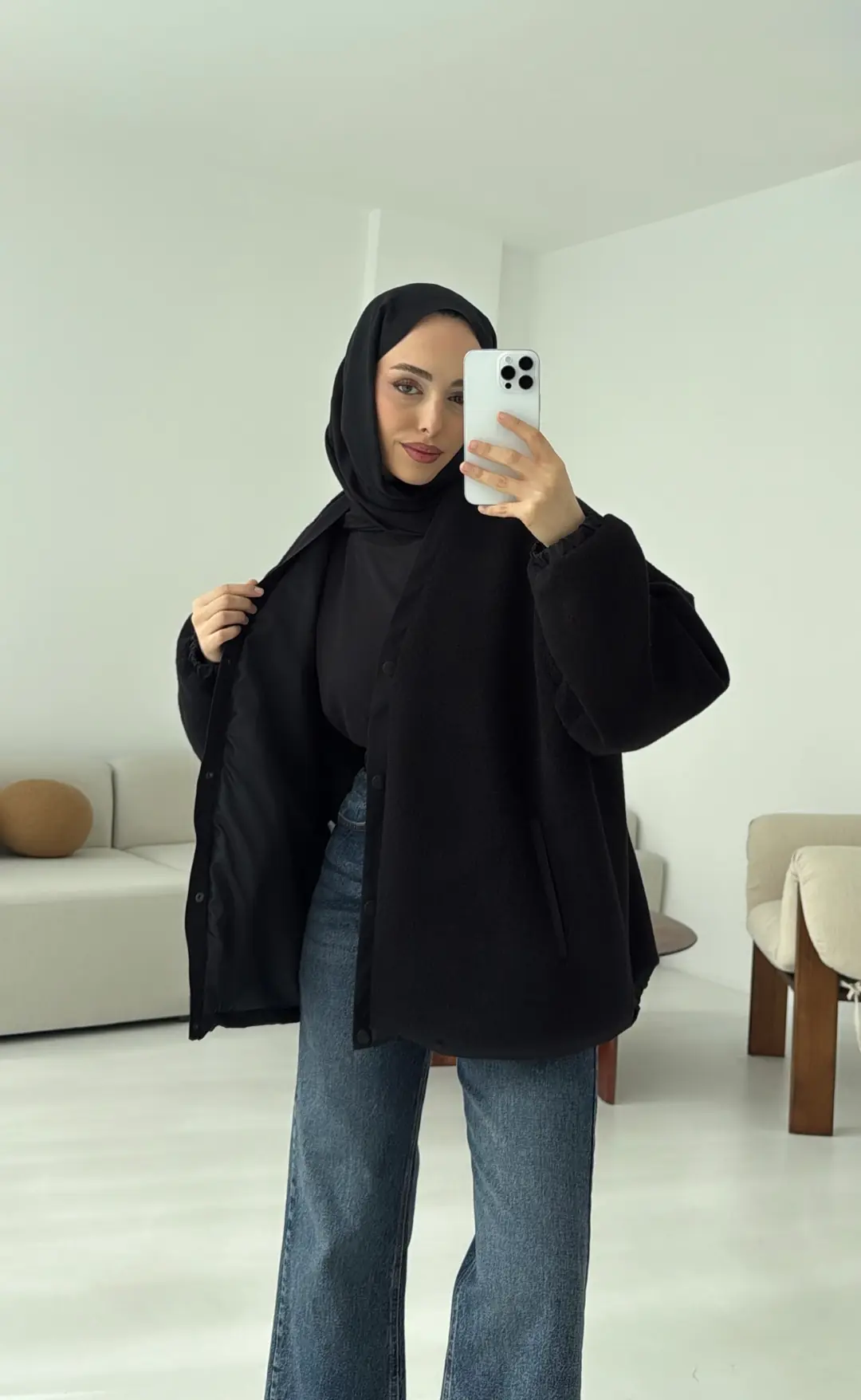 Buklet Bomber Ceket Siyah