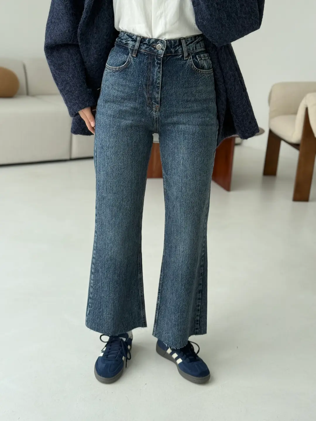 Premium Paçası Kesik Hafif İspanyol Jean R249