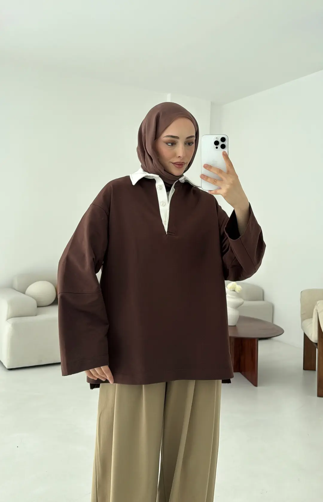 Varctiy Sweatshırt Kahve