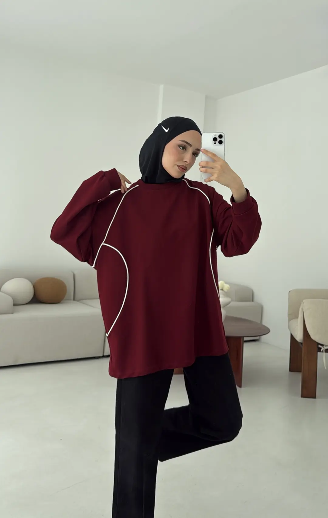 Biyeli Sweat Bordo