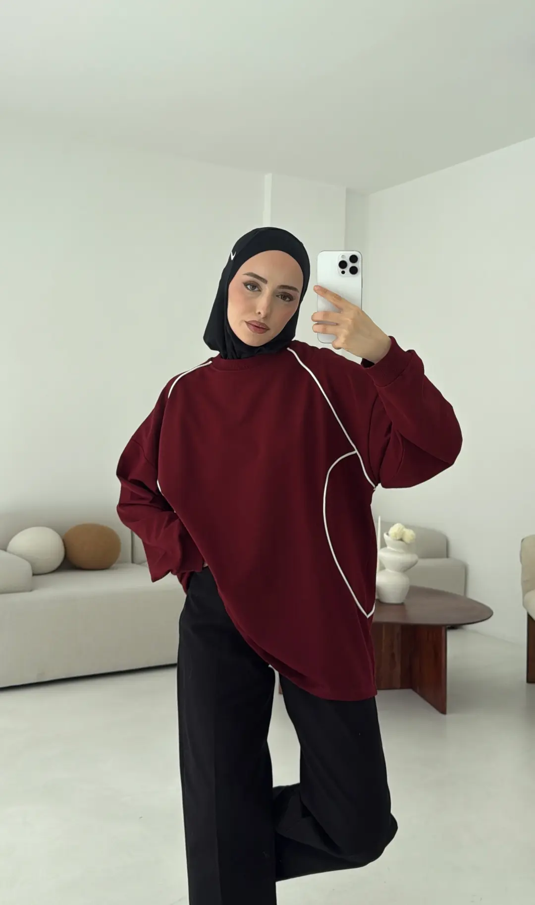 Biyeli Sweat Bordo