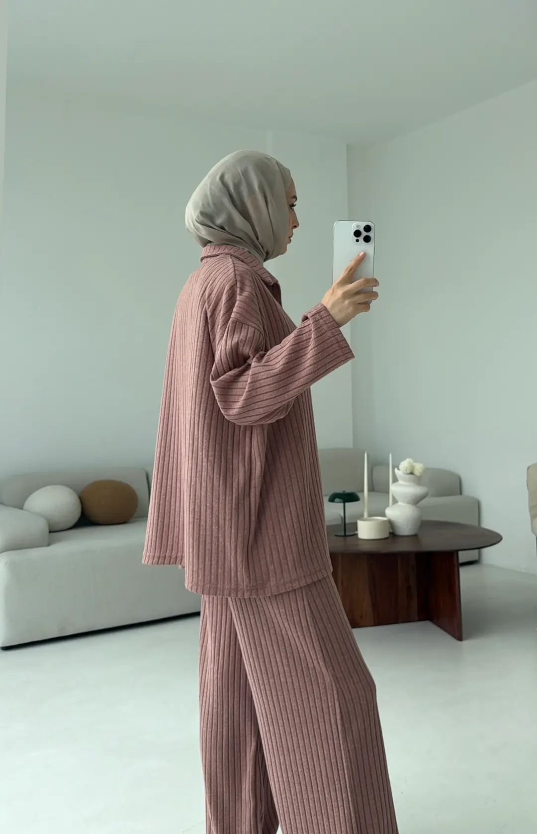 Kaskorse Bluz Pantolon Takım Gül
