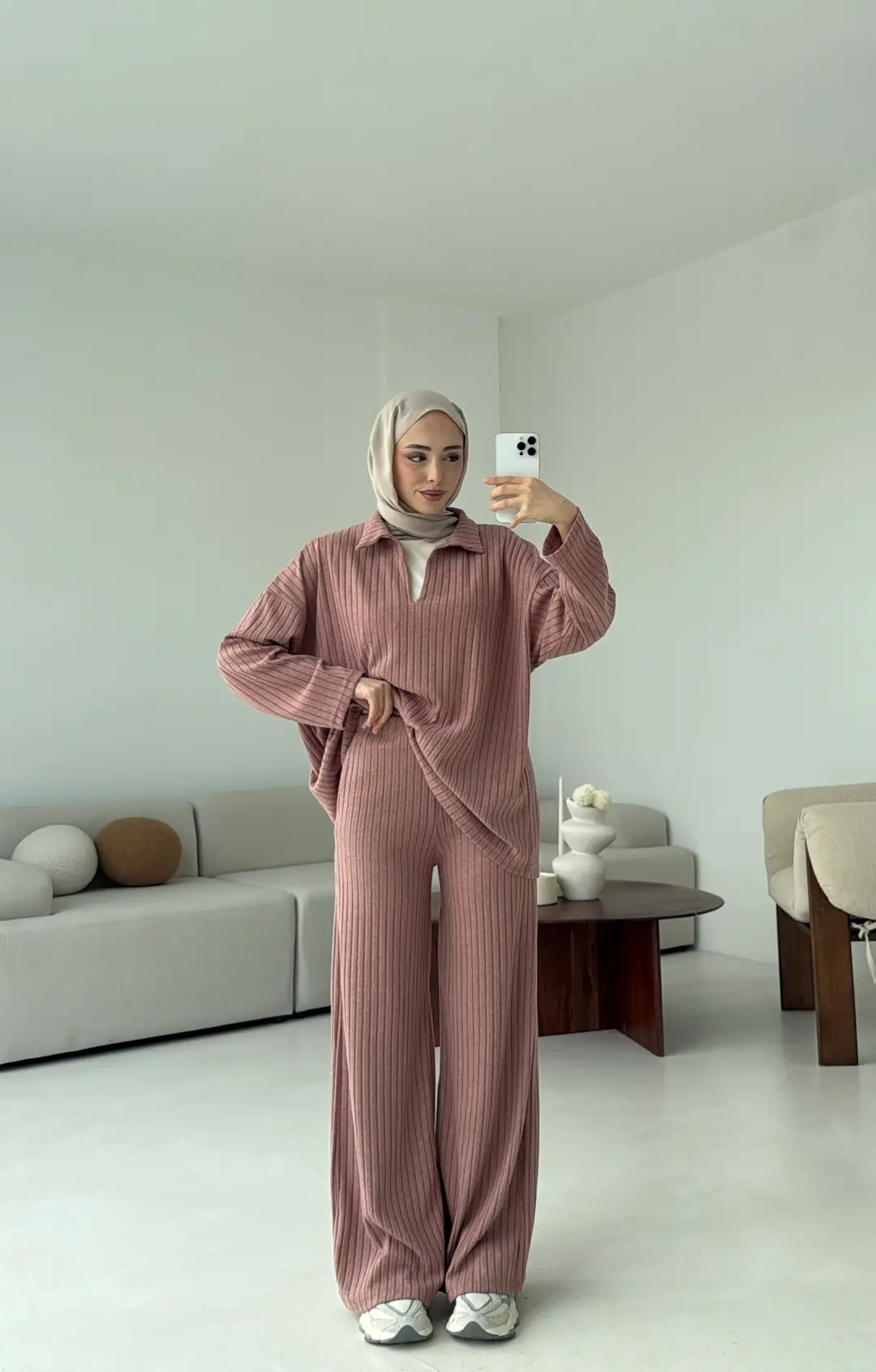 Kaskorse Bluz Pantolon Takım Gül