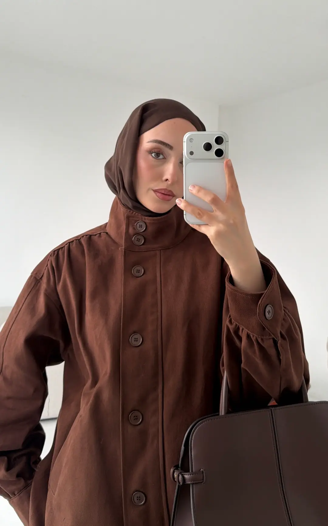 Bomber Gabardin Ceket Kahve
