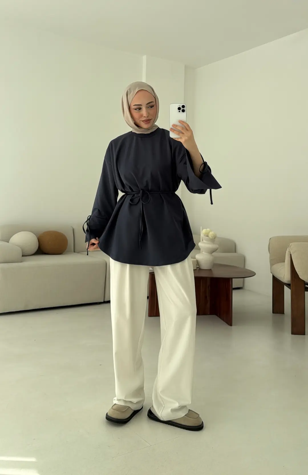 Manşeti Yırtmaçlı Sweat Antrasit