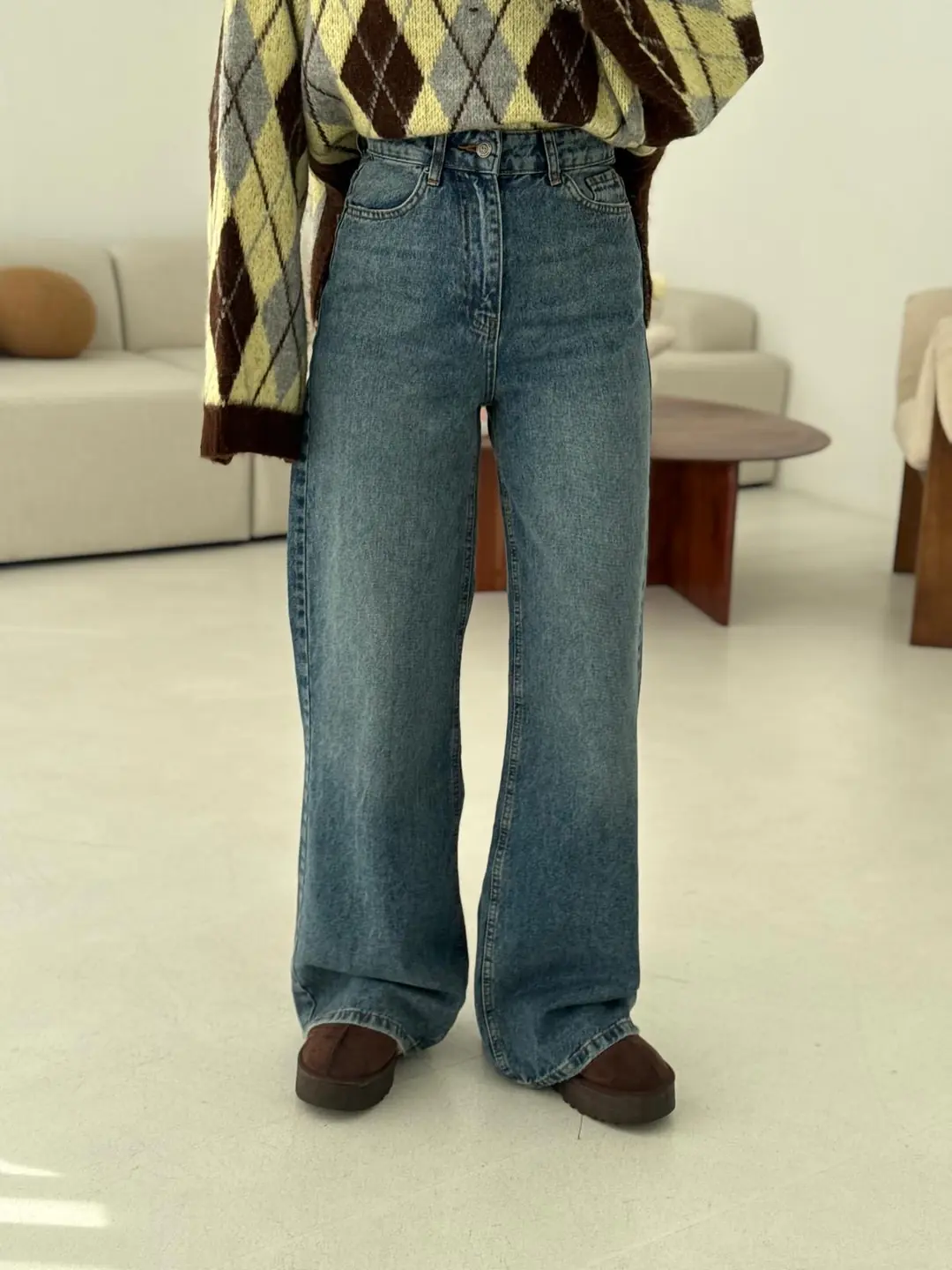 Wide Leg Kar Yıkama Jean