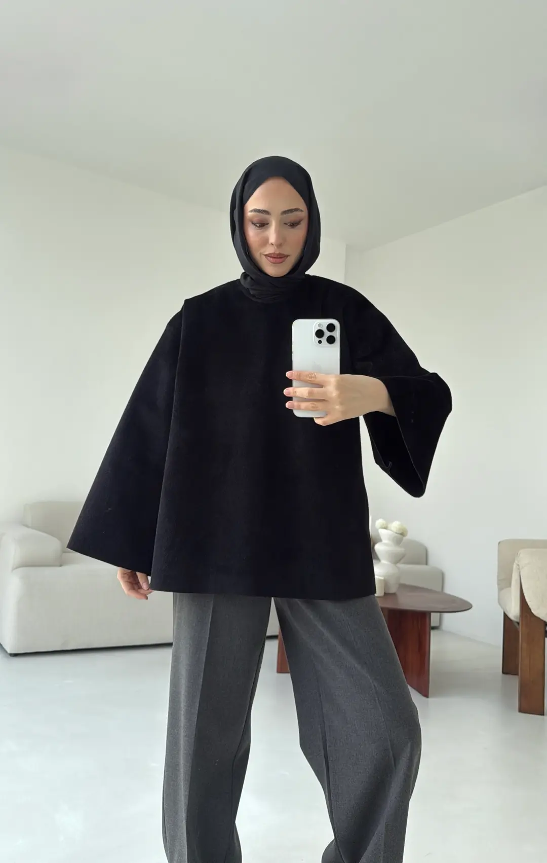 Tok Kumaş Bluz Siyah